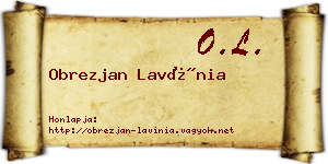 Obrezjan Lavínia névjegykártya